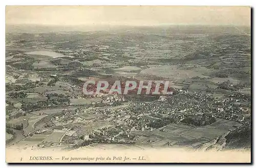 Cartes postales Lourdes vue panoramique prise du petit jer