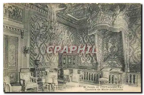 Cartes postales Palais de Fontainebleau Chambre de Marie Antoinette