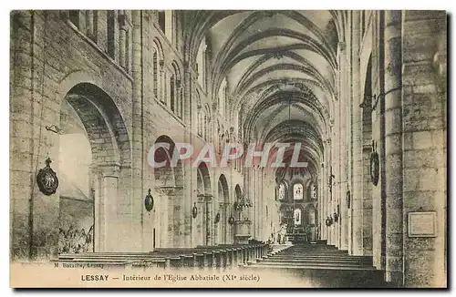 Ansichtskarte AK Lessay interieur de l'Eglise Abbatiale XI siecle