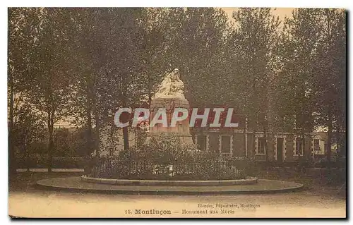 Cartes postales Montlucon monument aux Morts