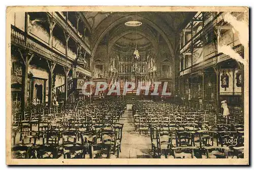 Cartes postales Saint Jean de Luz B P interieur de l'Eglise St Jean Baptiste ou fut celebre le mariage de Louis