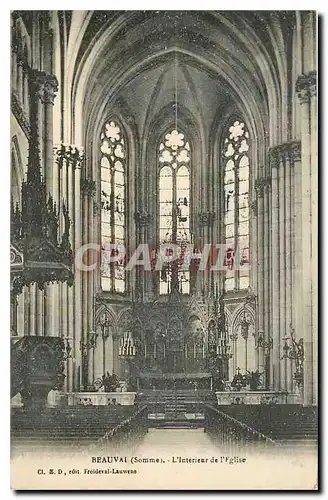 Cartes postales Beauvais Somme l'Interieur de l'Eglise