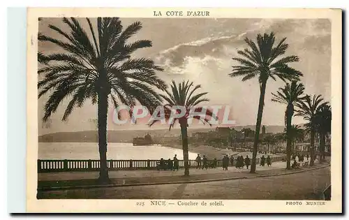 Cartes postales La Cote d'Azur Nice Coucher de soleil