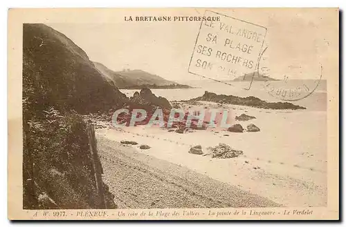 Cartes postales La Bretagne Pittoresque Pleneuf Un coin de la Plage de l'allees La Pointe de la Lingouare