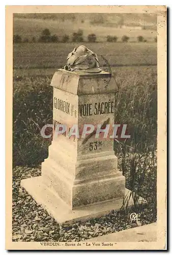 Cartes postales Verdun Borne de La Voie Sacree