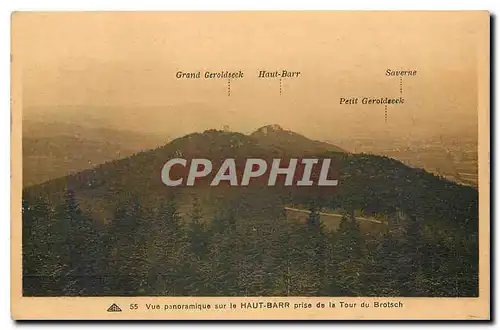 Cartes postales Vue panoramique sur le Haur Barr prise de la Tour du Brotsch