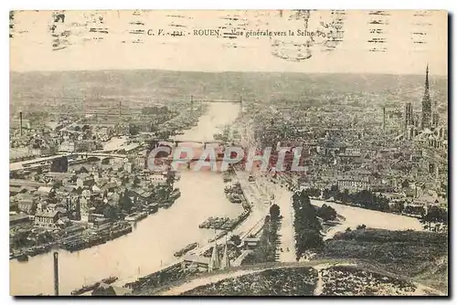 Ansichtskarte AK Rouen Vue generale vers la Seine