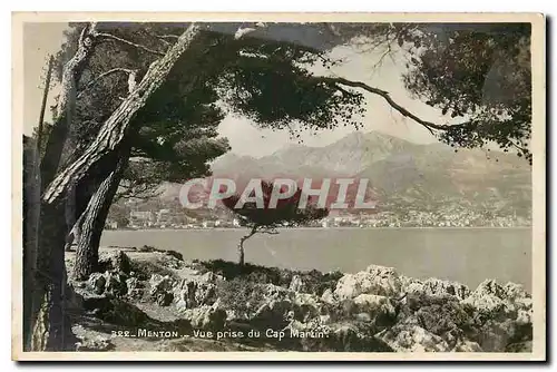 Cartes postales Menton Vue prise du Cap Martin