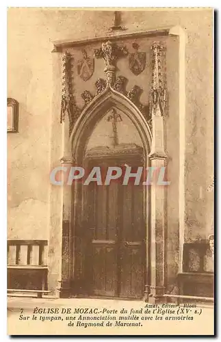 Ansichtskarte AK Eglise de Mozac Porte du fond de l'Eglise