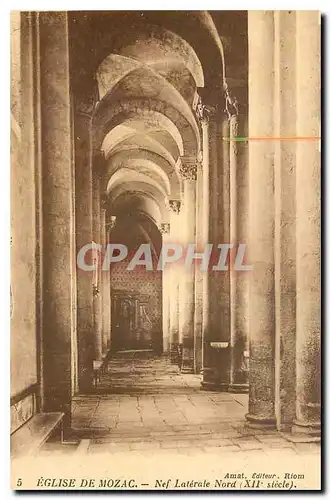 Cartes postales Eglise de Mozac Nef Laterale Nord