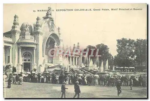 Cartes postales Marseille Exposition coloniale Grand Palais