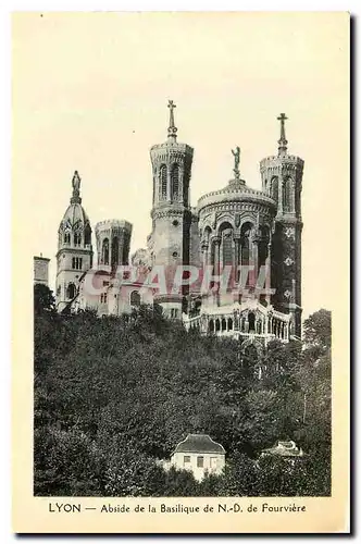 Cartes postales Lyon Abside de la Basilique de N D de Fourviere
