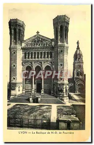 Cartes postales Lyon La Basilique de N D de Fourviere