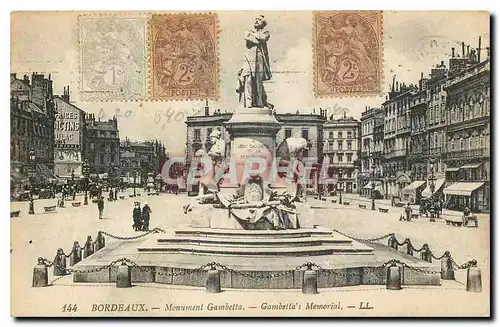 Cartes postales Bordeaux Monument Gambetta Gambetta's Memorial