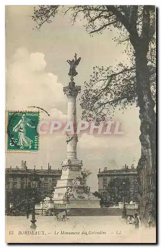 Cartes postales Bordeaux Le Monument des Girondins