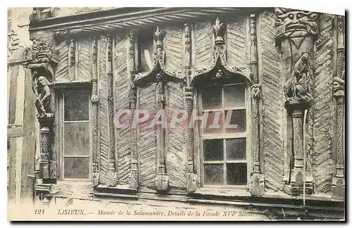 Cartes postales Lisieux Manoir de la Salamandre Details de la Facade