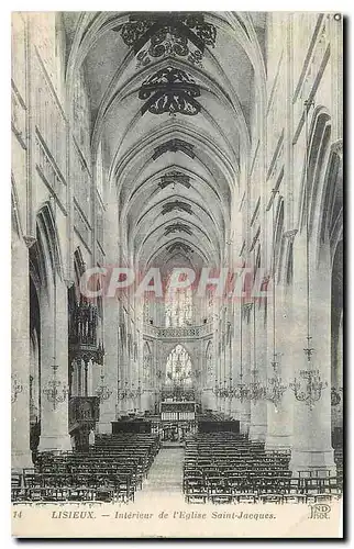 Ansichtskarte AK Lisieux Interieur de l'Eglise Saint Jacques