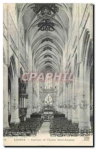 Cartes postales Lisieux Interieur de l'Eglise Saint Jacques