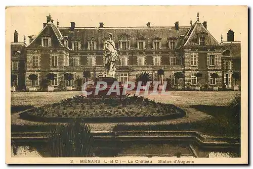 Cartes postales Menars L et C Le Chateau Statue d'Auguste