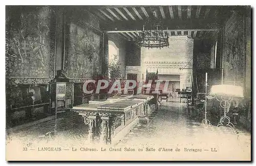 Cartes postales Langeais Le Chateau Le GRand Salon ou Salle d'Anne de Bretagne