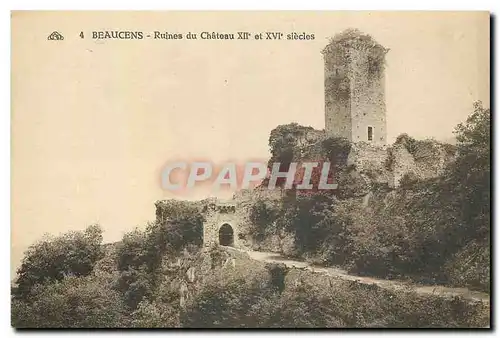 Cartes postales Beaucens Ruines du Chateau