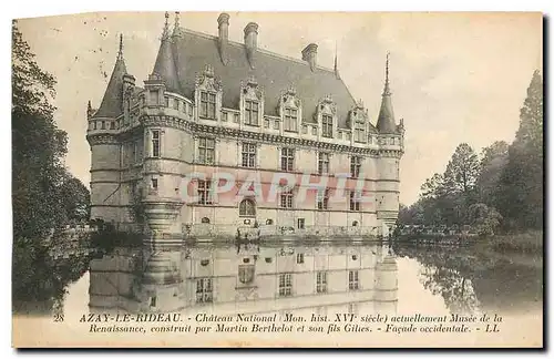 Cartes postales Azay le Rideau Chateau National