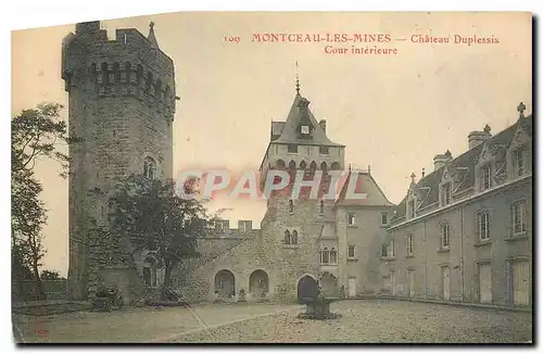 Cartes postales Monteceau les Mines Chateau Duplessis Cour interieure