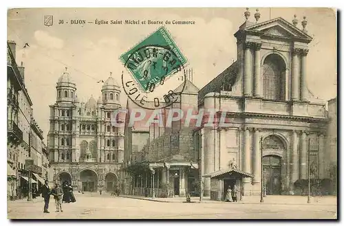 Cartes postales Dijon Eglise Saint Michel et Bours du Commerce