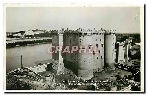 Cartes postales Tarascon Le Chateau du Roi Rene et le Chateau de Beaucaire