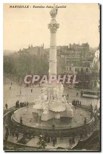 Cartes postales Marseille Fontaine Jules Cantini