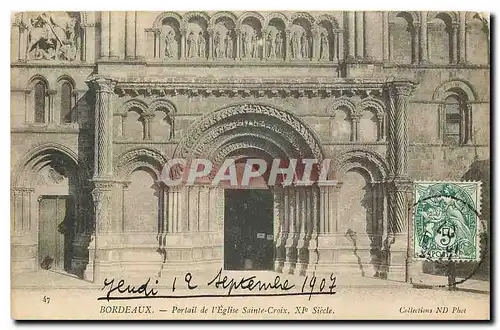 Cartes postales Bordeaux Portail de l'Eglise Sainte Croix