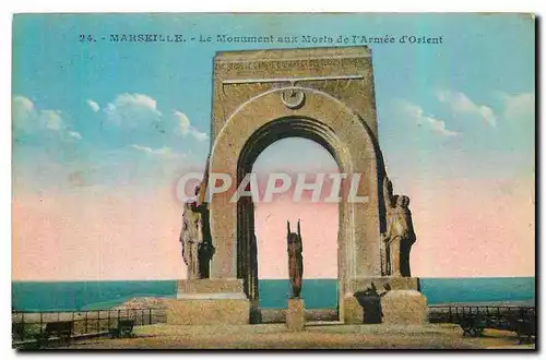 Cartes postales Marseille Le Monument aux Morts de l'Armee d'Orient