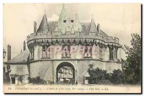 Cartes postales Vendome L et C L'Hotel de Ville Cote Sud