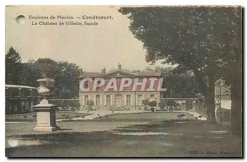 Cartes postales Environs de Meulan Condecourt Le Chateau de Villette facade