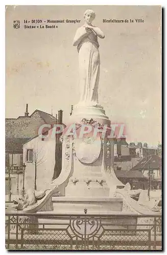 Ansichtskarte AK Dijon Monument Grangler Statue la Bonte Bienfaiteurs de la Ville