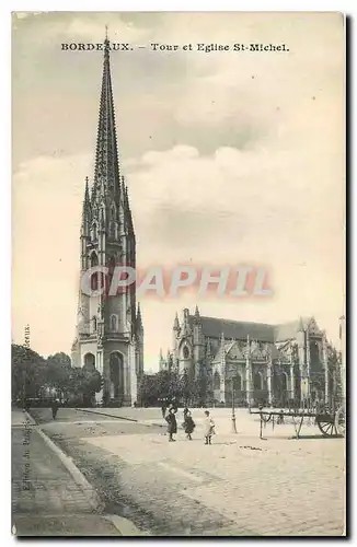 Ansichtskarte AK Bordeaux Tour et Eglise St Michel