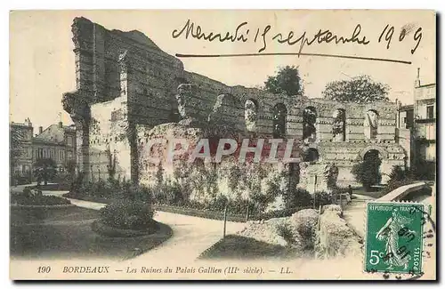 Cartes postales Bordeaux Les Ruines du Palais Gallien