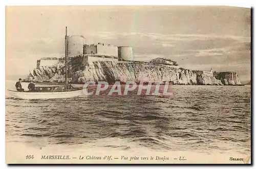 Ansichtskarte AK Marseille Le Chateau d'If Vue prise vers le Donjon Bateau