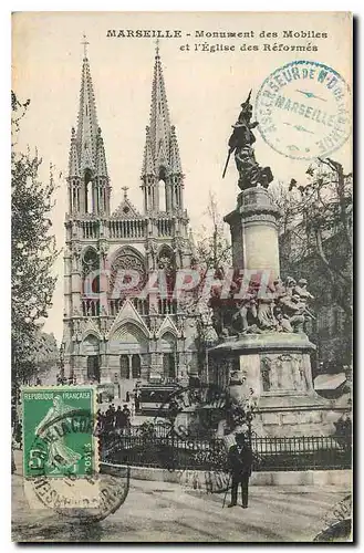 Cartes postales Marseille Monument des Mobiles et l'Eglise des Reformes