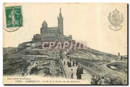 Ansichtskarte AK Marseille N D de la Garde vue des Ascenseurs