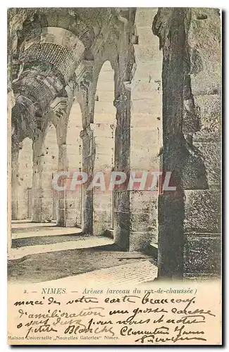 Cartes postales Nimes Arenes arceau du rez de chaussee