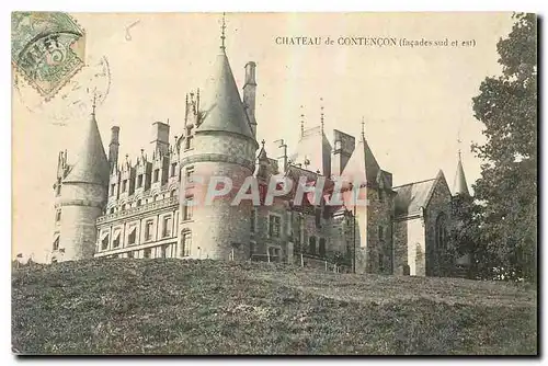 Cartes postales Chateau de Contencon facade sud et est