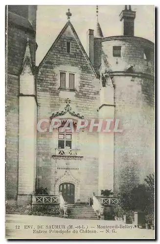 Cartes postales Env de Saumur M et L Montreuil Bellay Entree prrincipale du Chateau