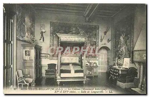 Cartes postales Montreuil Bellay M et L Le Chateau monument historique Salle de Longueville