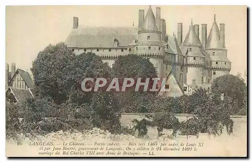 Cartes postales Langeais Le Chateau Partie sud est