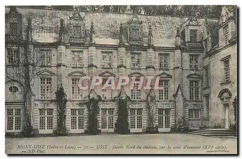 Ansichtskarte AK Rigny Usse Indre et Loire Usse facade nord du chateau sur la cour d'honneur
