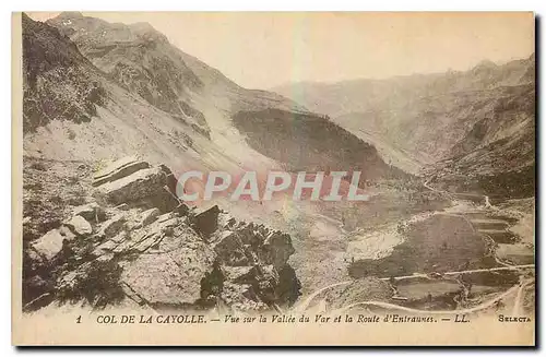 Ansichtskarte AK Col de la Cayolle Vue sur la Vallee du Var et la Route d'Entraunes