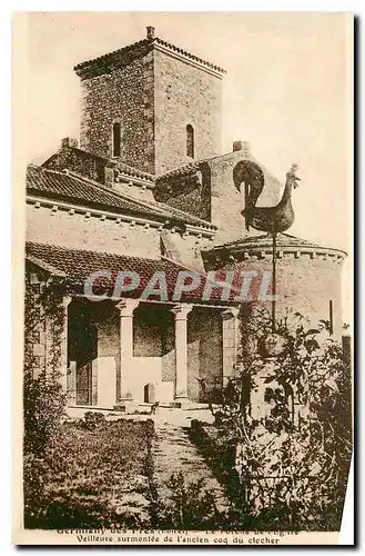 Cartes postales Germigny des Pres Le porche de l'eglise Coq