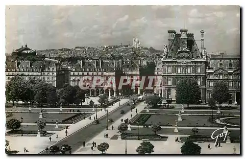 Ansichtskarte AK Paris et ses Merveilles La butte Montmartre vue du Palais du Louvre