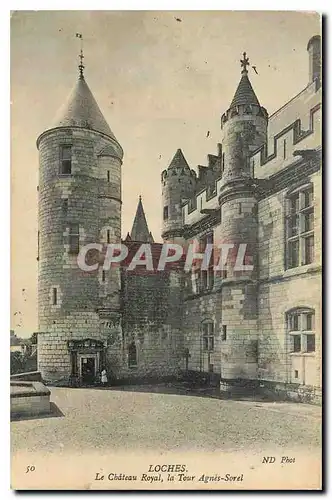 Cartes postales Loches Le Chateau Royal la Tour Agnes Sorel